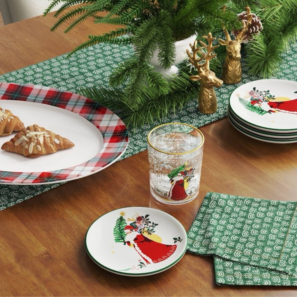 Threshold 72” x 14” Trees Table Runner Green